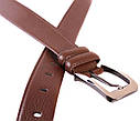 Чоловічий ремінь зі штучної шкіри під штани 301115 коричневий, фото 6