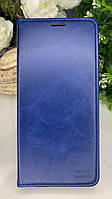 Чехол книжка для Samsung A05 (SM-A055) Прошитые края, визитница, подставка. Очень высокое качетво! Синий