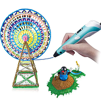 3D ручка з LCD-дисплеєм Smart 3D pen 3 +пластик +трафарети