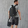 Чоловічий спортивний рюкзак Nike Air чорний, чоловіча сумка месенджер Найк у подарунок, фото 5