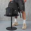 Чоловічий спортивний рюкзак Nike Air чорний, чоловіча сумка месенджер Найк у подарунок, фото 9