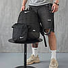 Чоловічий спортивний рюкзак Nike Air чорний, чоловіча сумка месенджер Найк у подарунок, фото 4