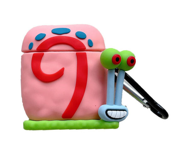 Чохол для AirPods Pro 2/1 — Bob Snails 3D (pink), силіконовий, фото 1