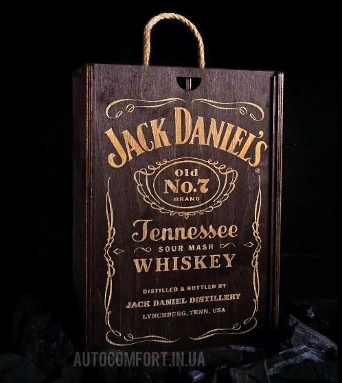 Подарунковий набір для віскі з декантером та склянками ручної роботи Jack Daniels