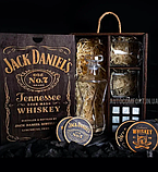 Подарунковий набір для віскі з декантером та склянками ручної роботи Jack Daniels, фото 2