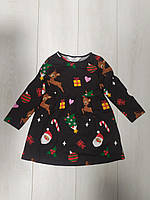 Платье для девочки новогоднее черное H&M 98/104см