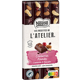 Шоколад Nestle Les Recettes De L'atelier Noisettes Entieres Forrefiees 170g