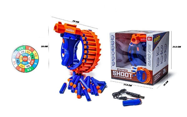 Автоматичний кулемет Shoot gun з об'ємним барабаном Shoot Gun 6699, фото 1