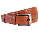 Чоловічий ремінь зі штучної шкіри під штани 301117 рудий, фото 5