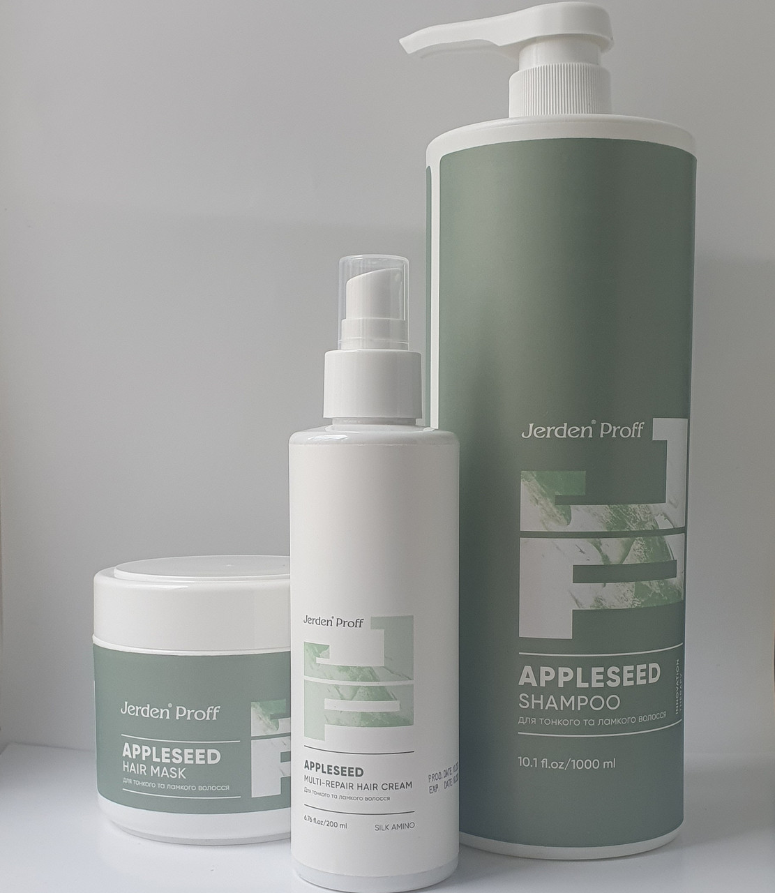 Набор для тонких и ломких волос Jerden Proff Appleseed укрепляющий 1500 мл - фото 1 - id-p2054148819