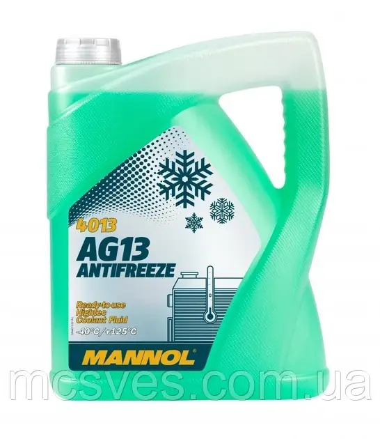 Антифриз Mannol Antifreeze AG13 -40 °C 5 л Green зелений (MN4013-5), фото 1