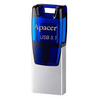 USB флеш накопитель Apacer 16GB AH179 Blue USB 3.1 OTG (AP16GAH179U-1) BS-03