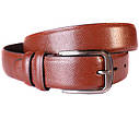 Чоловічий ремінь зі штучної шкіри під штани 301128 коричневий, фото 2