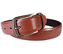 Чоловічий ремінь зі штучної шкіри під штани 301128 коричневий, фото 6