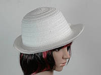 Соломенная шляпа Бебе 29 см белая BS-03