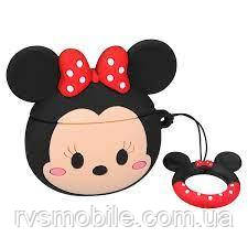 Чохол для AirPods Pro 2/1 - Міні Маус (Minnie Mouse) 3D, силіконовий