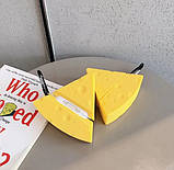 Чохол для AirPods Pro 2/1 series - Сир (Cheese) 3D, силіконовий, фото 2