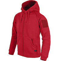 Кофта Helikon Urban Tactical Hoodie Lite Red,тактическое красное теплое худи НАТО хеликон c капюшоном и зипом M