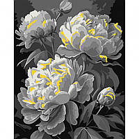Картина по номерам Цветы "Золотые пионы с металлизированными красками", 40*50 см., SANTI 954735