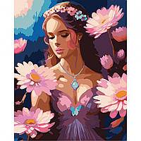 Картина по номерам (набор для росписи) Люди "Цветочная фея", 40*50 см., SANTI 954741