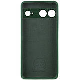 Чохол Silicone Cover Lakshmi Full Camera (AAA) для Google Pixel 8 | Мікрофібра Зелений / Cyprus Green, фото 2