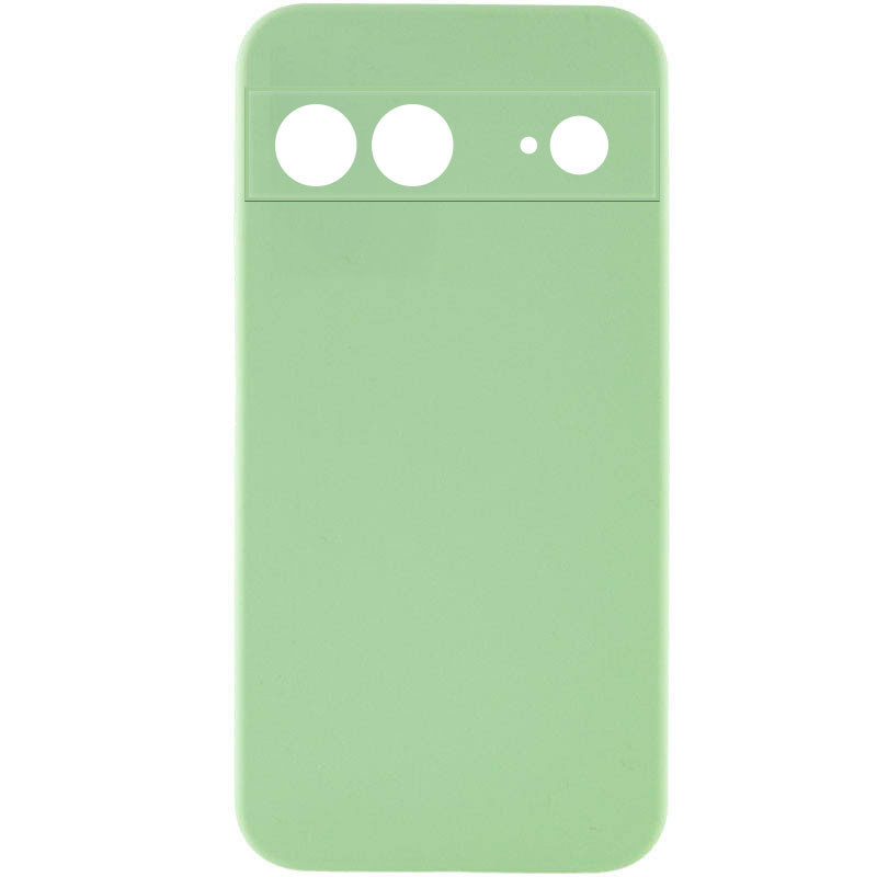 Чохол Silicone Cover Lakshmi Full Camera (AAA) для Google Pixel 8 | Мікрофібра М'ятний / Mint, фото 1