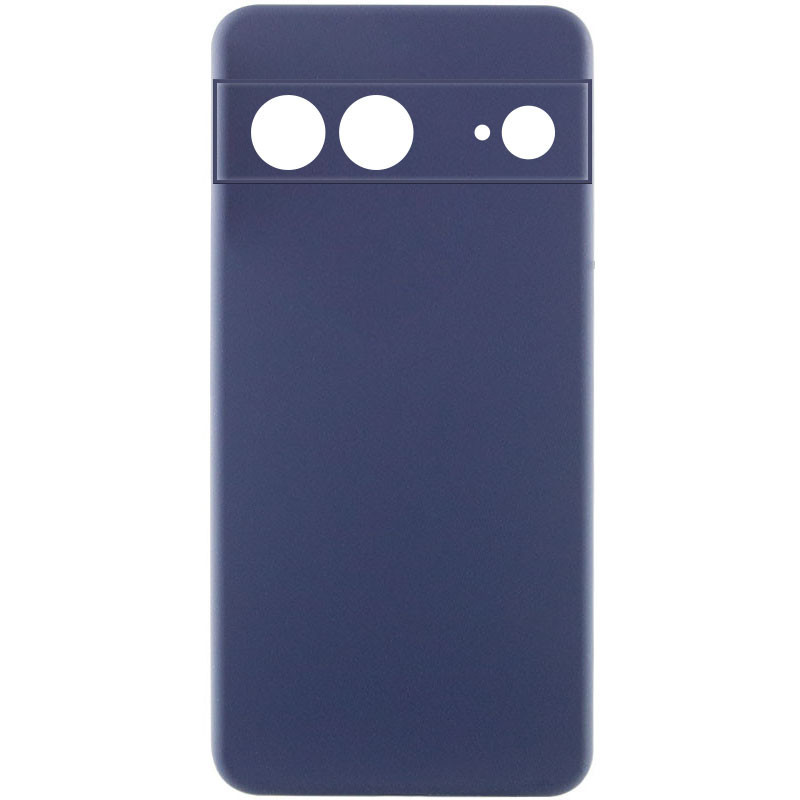 Чохол Silicone Cover Lakshmi Full Camera (AA) для Google Pixel 8 | Мікрофібра Синій / Midnight Blue, фото 1