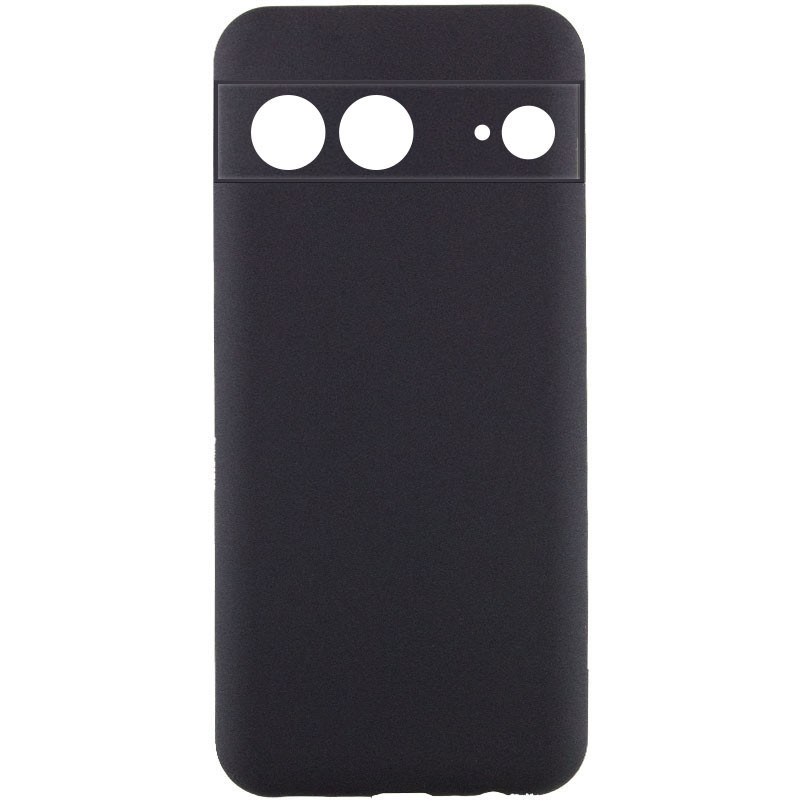 Чохол Silicone Cover Lakshmi Full Camera (AAA) для Google Pixel 8 | Мікрофібра Чорний / Black, фото 1
