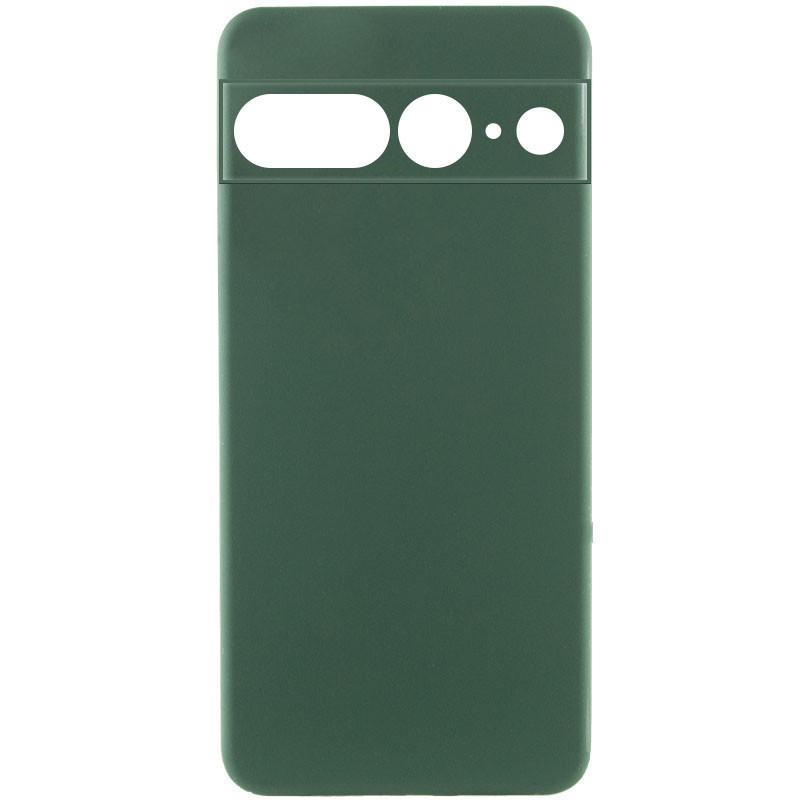 Чохол Silicone Cover Lakshmi Full Camera (AAA) для Google Pixel 7 Pro | Мікрофібра Зелений / Cyprus Green, фото 1
