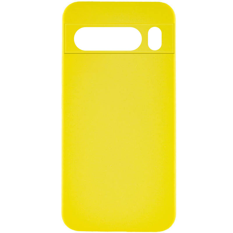 Чохол Silicone Cover Lakshmi Full Camera (AAA) для Google Pixel 8 Pro | Мікрофібра Жовтий / Yellow, фото 1