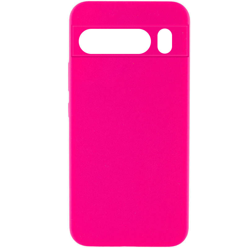 Чохол Silicone Cover Lakshmi Full Camera (AAA) для Google Pixel 9 Pro XL | Мікрофібра Рожевий / Barbie pink, фото 1