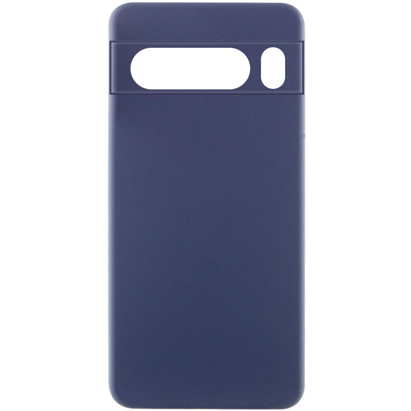 Чохол Silicone Cover Lakshmi Full Camera (AAA) для Google Pixel 8 Pro | Мікрофібра Темно-синій / Midnight blue, фото 1