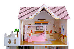 Ляльковий будиночок ігровий для Барбі FunFit Kids 3045 + таця + 2 ляльки LED підсвітка, фото 3