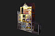 Ляльковий будиночок ігровий для Барбі FunFit Kids 3045 + таця + 2 ляльки LED підсвітка, фото 2
