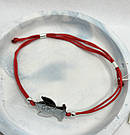 Браслетик червона нитка з срібним Янголом, фото 2