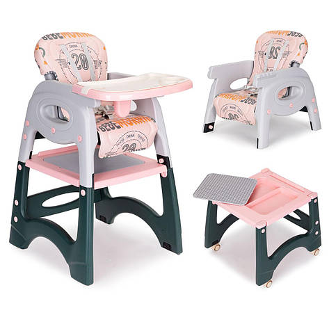 Стільчик,крісло для годування 2-в-1, дитяче сидіння для столу. Крісло для кормління дитини., фото 2