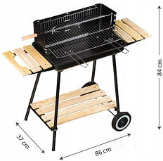 Садовий гриль із регульованими полицями.Гриль, барбекю, мангал, фото 3