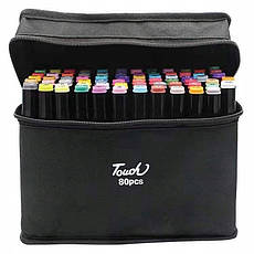 Набір кольорових маркерів, фломастерів 80 шт. + сумка, фото 2