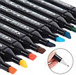 Набір кольорових маркерів двобічних у сумці, 168 ШТ. фломастері, фото 4