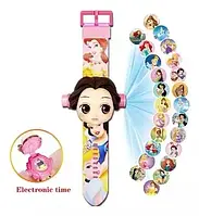 Проекційні дитячі годинники Принцеси Білосніжка 24 види зображень