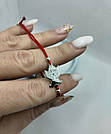 Браслетик червона нитка з срібним Янголом, фото 3