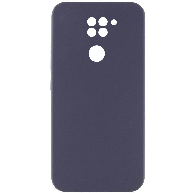 Чохол Silicone Cover Lakshmi Full Camera (AAA) для Xiaomi Redmi Note 9 / Redmi 10X | Мікрофібра Сірий / Dark Gray, фото 1