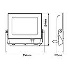 Прожектор FERON 30W 6500K LL-1030ARD 230V (164*139*29mm) Черный IP 65, фото 3