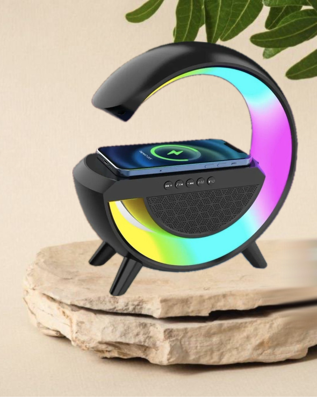 Нічник лампа Smart Light Sound Machine з бездротовою зарядкою Bluetooth колонкою G-Smart Док-станція