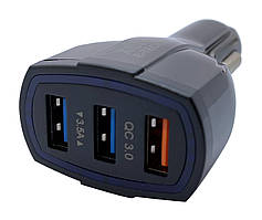 Автомобільний зарядний пристрій XON UniLink QC3.0 + 2 x 5V/3.1A Black (5060948063432)