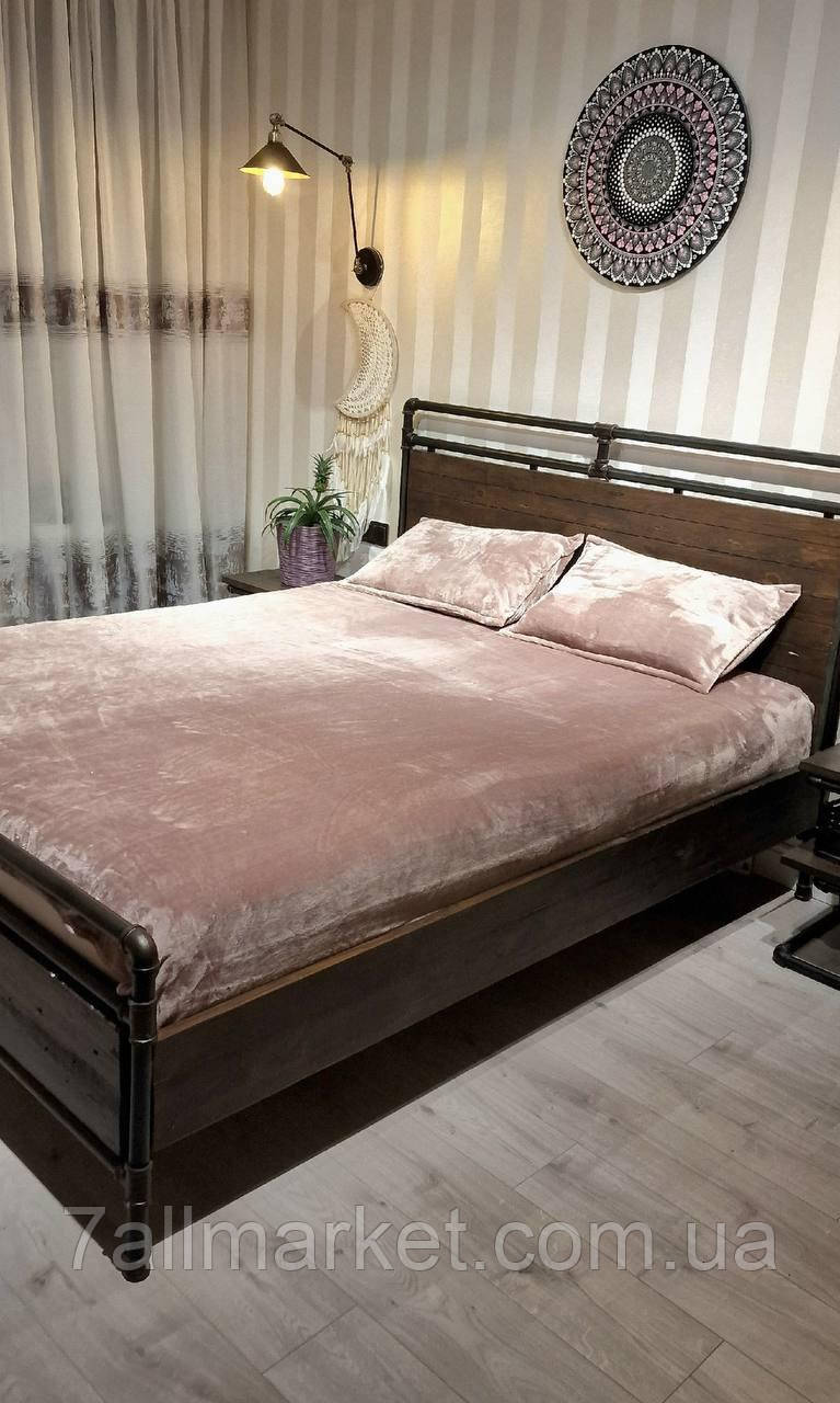 Комплект постільної білизни плюшева махра розмір 200*240 "LARA-2" недорого від прямого постачальника