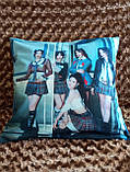 Наволочка для подушки с фото K-POP NewJeans №2 44см*44см двостороння, фото 2