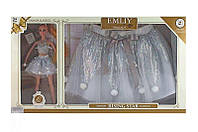 Кукла "Emily" QJ069A в наборе юбочка для ребенка, коробка 60,5*6,5*33,2 см