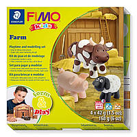 Набір полімерної глини Fimo Kids Ферма 4 кольори по 42 грами Staedtler, 803401