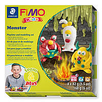 Набор полимерной глины Fimo Kids Монстр 4 цвета по 42 грамма Staedtler, 803411